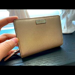 Kate Spade Rose-gold Medium Bifold Wallet